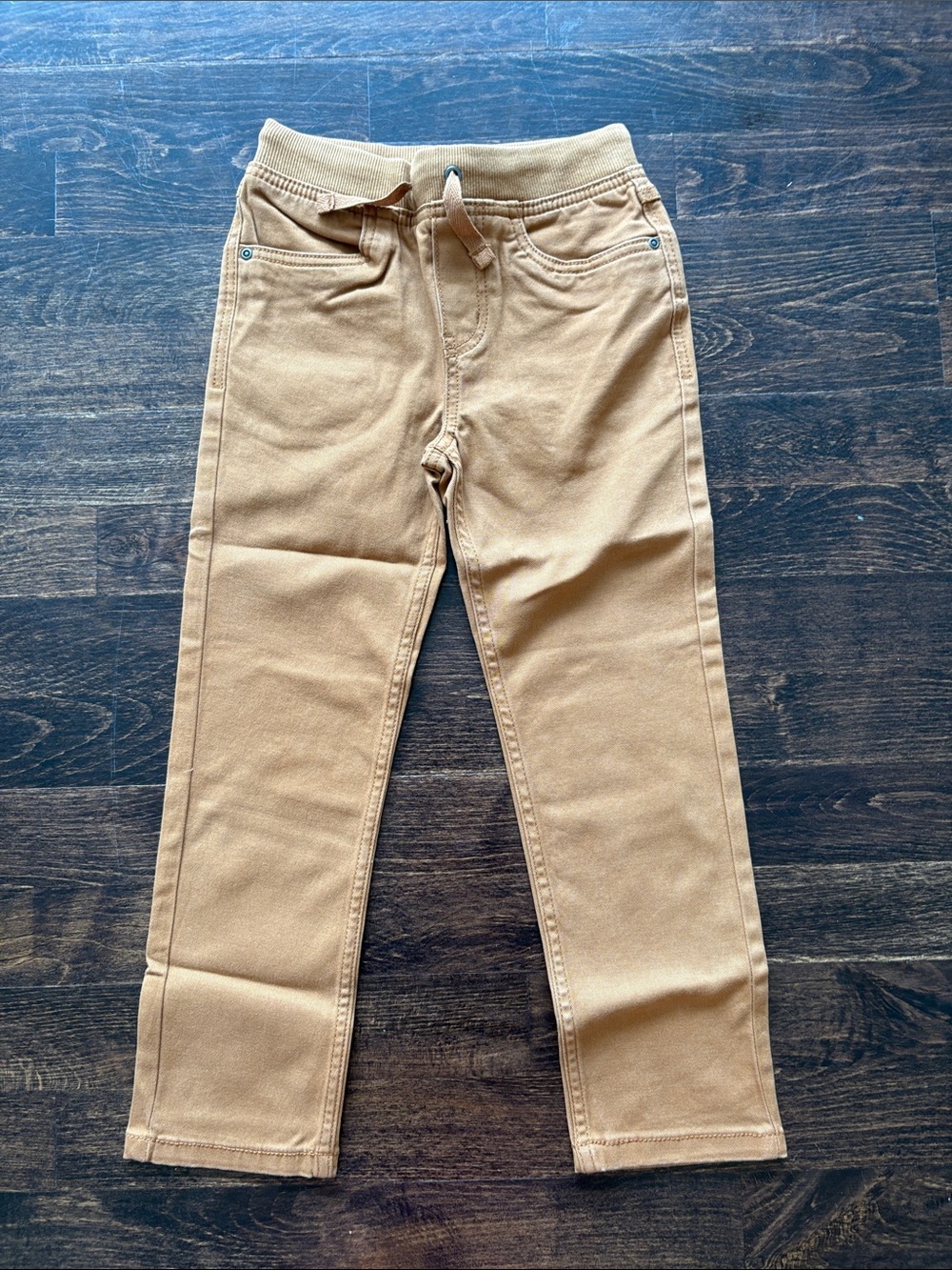 Hanna Andersson Slim Fit Twill Pull-On Pants - Camel sz 6-7 (price each)